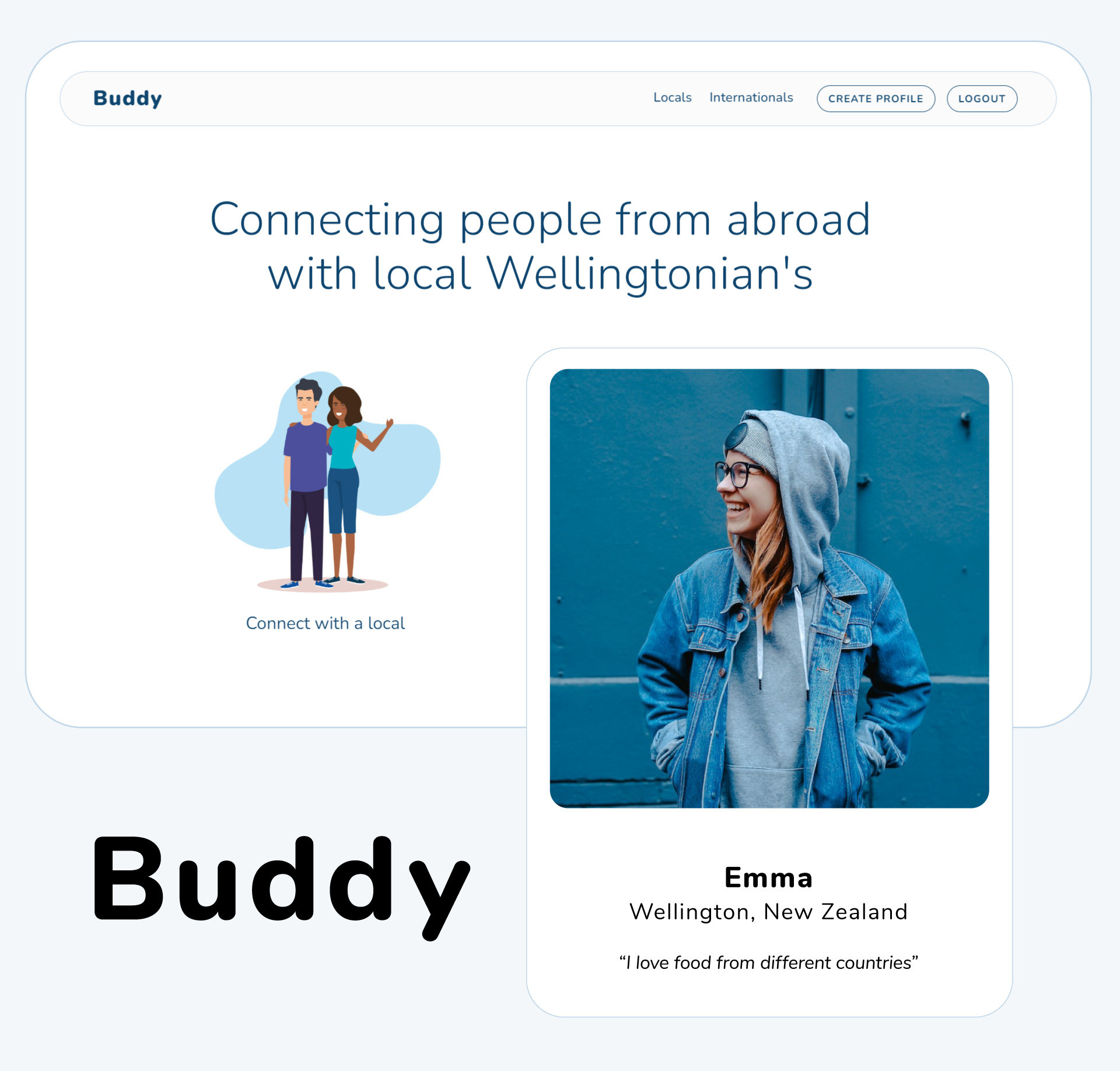 Buddy app mockup